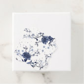 Blauwe bloemen bedankjes labels (In situ)
