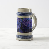 blauwe bloemen bierpul (Voorkant rechts)