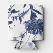 Blauwe bloemen blikjeskoeler (Achterkant)