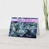 Blauwe Bloemen Bloemen Gepersonaliseerde Verjaarda Kaart (Voorkant)