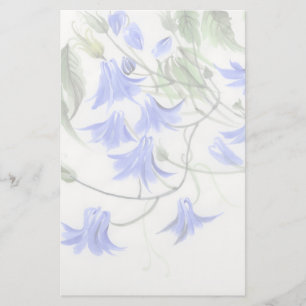 Blauwe bloemen briefpapier