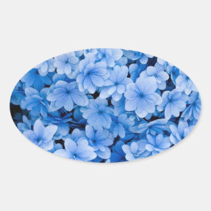 Blauwe Bloemen Bruiloft Envelop Seal Stickers
