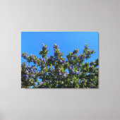 Blauwe bloemen canvas afdruk (Voorkant)