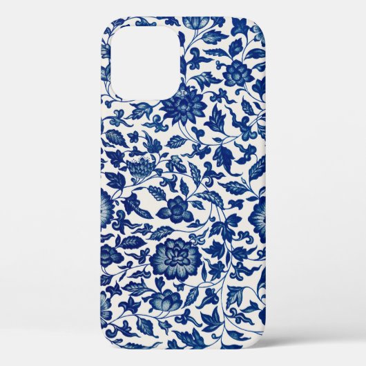 Blauwe bloemen Case-Mate iPhone case (Achterkant)
