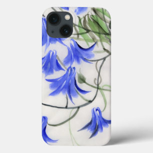 Blauwe bloemen iPhone 13 hoesje