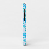 Blauwe bloemen Case-Mate iPhone case (Achterkant/links)