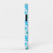 Blauwe bloemen Case-Mate iPhone case (Achterkant/rechts)