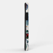 Blauwe bloemen en cupcakes Case-Mate iPhone case (Achterkant/rechts)