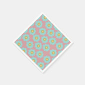 Blauwe bloemen Floral Art Pattern Aangepaste achte Servet (Hoek)