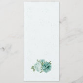  blauwe bloemen groene bladeren botanische menu (Achterkant)