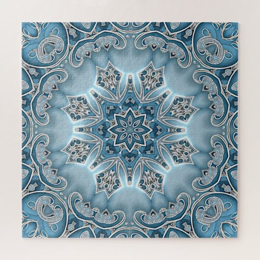 Blauwe  Bloemen Jigsaw Puzzel (Horizontaal)