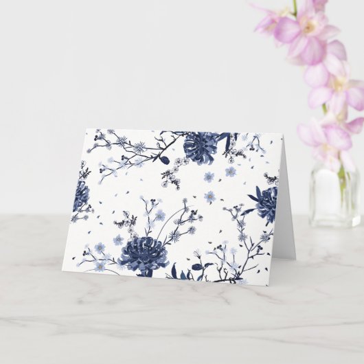 Blauwe bloemen kaart (Orchidee)