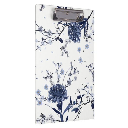 Blauwe bloemen klembord (Rechts)