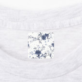 Blauwe bloemen labels (Aangebracht)