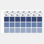 Blauwe bloemen labels (Vel)