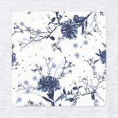 Blauwe bloemen labels (Design 1)