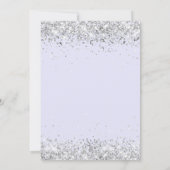 Blauwe bloemen lavendel zilver 25e bruiloft kaart (Achterkant)