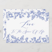 Blauwe Bloemen Liefde is het Kruid van het Leven Kaart (Voorkant / Achterkant)