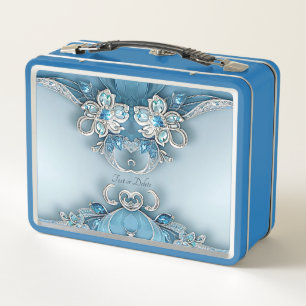 Blauwe Bloemen Lunchbox