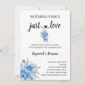 Blauwe bloemen Niets Fancy gewoon liefdesontwikkel Kaart (Voorkant)