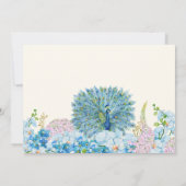 Blauwe bloemen orchidee pecock verjaardag kaart (Achterkant)