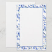 Blauwe Bloemen Papierwaren (Voorkant / Achterkant)