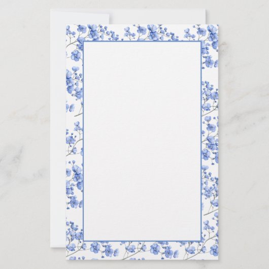 Blauwe Bloemen Papierwaren (Voorkant)