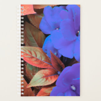 Blauwe bloemen planner