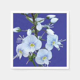 Blauwe bloemen servet
