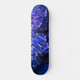 blauwe bloemen skateboard