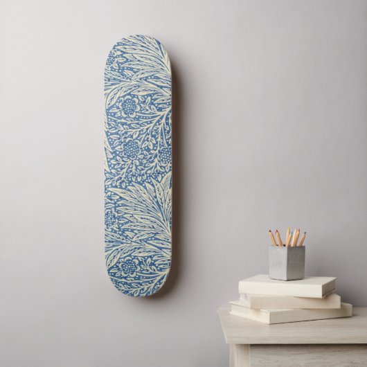 BLAUWE BLOEMEN  SKATEBOARD (Muurkunst)