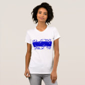 Blauwe bloemen t-shirt (Voorkant volledig)