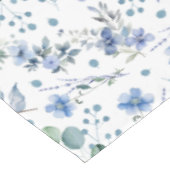 Blauwe bloemen tafelkleed (Gekanteld)