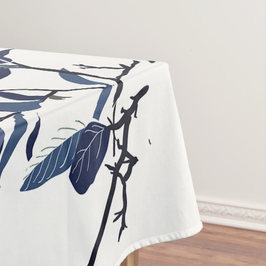 Blauwe bloemen tafelkleed (Voorbeeld)