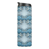 Blauwe Bloemen Thermische Tumbler Thermosbeker (Geroteerd rechts)