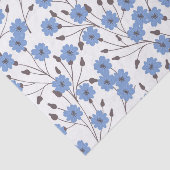 Blauwe bloemen tissuepapier (Detail)