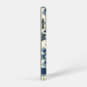 Blauwe bloemen Trendy gepersonaliseerd leuk plezie Samsung Galaxy Hoesje (Rechterkant)