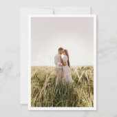 Blauwe Bloemen Trouwfoto Save the Date Kaart (Achterkant)