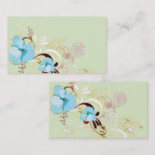 Blauwe bloemen Visitekaartje (Voorkant / Achterkant)