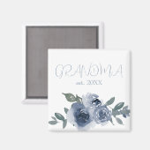 Blauwe bloemen voor oma magneet (Voorkant / Achterkant)