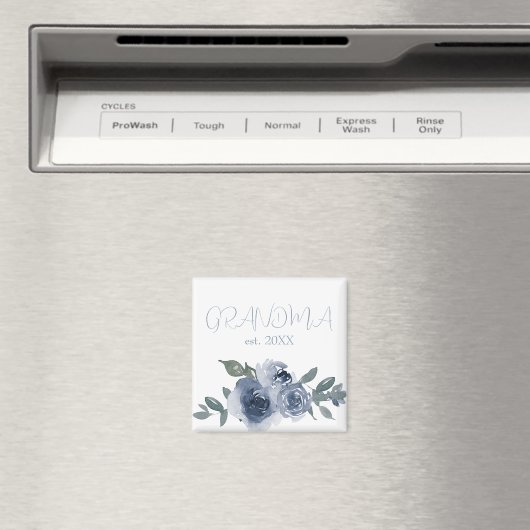 Blauwe bloemen voor oma magneet (Insitu (Vaatwasser))