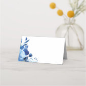 Blauwe Bloemen Waterverf BAT MITZVAH CUSTOM (Achterkant)