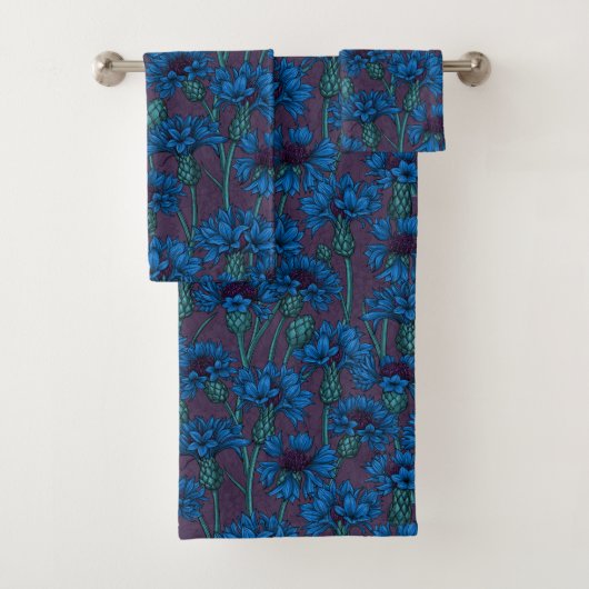 Blauwe bloemen, wilde bloemen bad handdoek (Insitu)