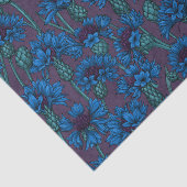 Blauwe bloemen, wilde bloemen tissuepapier (Detail)