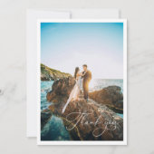 Blauwe bloemen Wildflower bruiloft Bedankkaart (Voorkant)