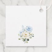 Blauwe bloemen, witte bloemen, Boho, Vrijgezellenf Bedankjes Labels (Achterkant)