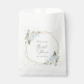 Blauwe bloemen, witte bloemen, Boho, Vrijgezellenf Bedankzakje (Voorkant)