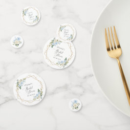Blauwe bloemen, witte bloemen, Boho, Vrijgezellenf Confetti
