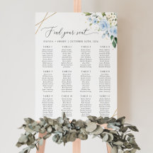 Blauwe Bloemen, Witte Bloemen, Boho, Zitplaatsinde
