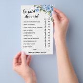 Blauwe bloemen Ze zei dat ze een schokje voor scho Flyer (Hand)